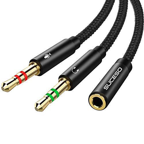 SUCESO Adaptateur Splitter Jack 3.5mm pour PC Gaming